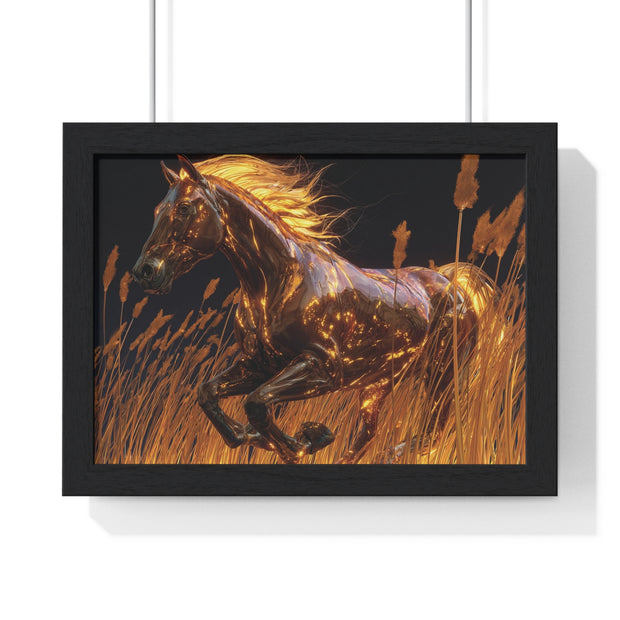 Majestic Horse Framed Poster | Horse Wall Art, Equestrian Decor, Animal Lover Gift, Home Decor, Rustic Wall Art
