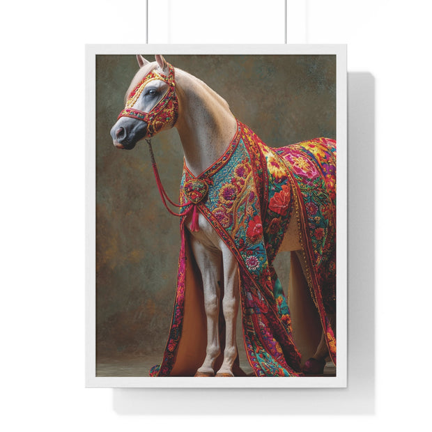 Vibrant Horse Art Print, Elegant Wall Decor, Farmhouse Style Home Decor, Gift for Horse Lovers, Equestrian Artwork