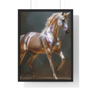 Elegant Horse Art Print, Vertical Framed Poster, Equine Wall Decor, Horse Lover Gift, Home Office Decoration, Animal Art