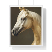 Elegant Horse Framed Poster | Modern Wall Art | Equine Decor | Horse Lover Gift | Farmhouse Decor | Art for Animal Enthusiasts