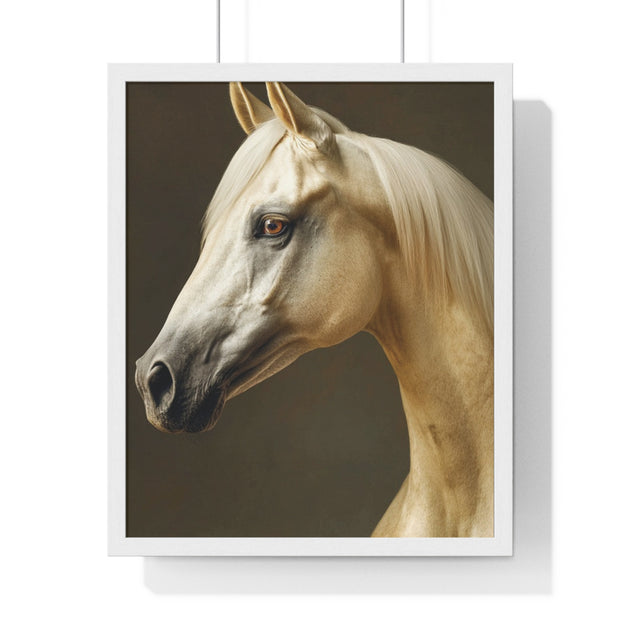 Elegant Horse Framed Poster | Modern Wall Art | Equine Decor | Horse Lover Gift | Farmhouse Decor | Art for Animal Enthusiasts
