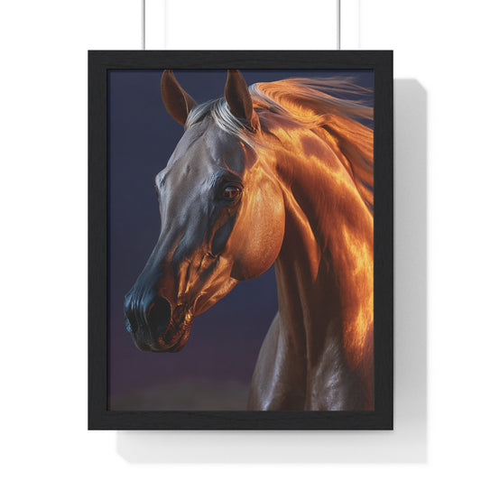 Elegant Horse Art Print, Vertical Framed Poster, Equestrian Decor, Horse Lover Gift, Home Wall Art, Animal Themed Decoration
