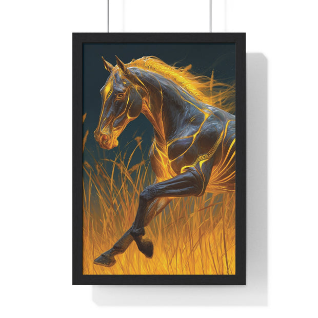 Majestic Horse Framed Art Print | Equestrian Decor, Horse Lover Gift, Wall Art for Home, Unique Horse Artwork, Animal Print