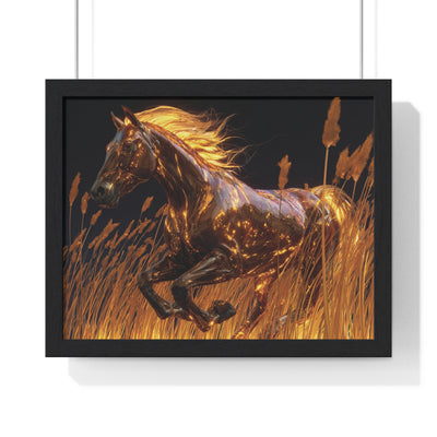 Majestic Horse Framed Poster | Horse Wall Art, Equestrian Decor, Animal Lover Gift, Home Decor, Rustic Wall Art