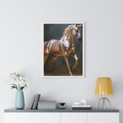 Elegant Horse Art Print, Vertical Framed Poster, Equine Wall Decor, Horse Lover Gift, Home Office Decoration, Animal Art