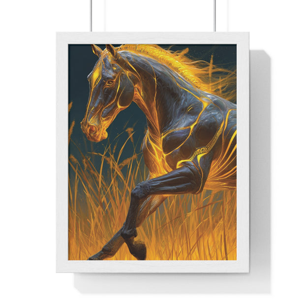 Majestic Horse Framed Art Print | Equestrian Decor, Horse Lover Gift, Wall Art for Home, Unique Horse Artwork, Animal Print