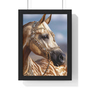 Elegant Horse Portrait Framed Poster, Wall Art Decor, Equestrian Gift, Home Decoration, Living Room Art, Animal Lover's Gift