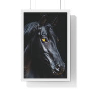 Elegant Horse Portrait Wall Art, Framed Horse Print, Home Decor, Animal Lover Gift, Equine Artwork, Living Room Decoration