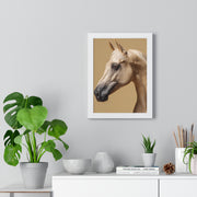 Elegant Horse Portrait Framed Poster, Wall Art for Horse Lovers, Home Decor, Equestrian Gift, Animal Themed Decor