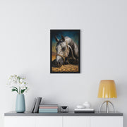 Stunning Horse Art Print, Vertical Framed Poster, Equestrian Decor, Animal Lover Gift, Rustic Home Art, Western Wall Art