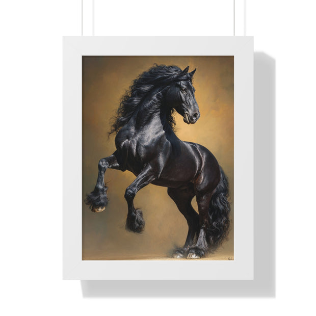 Majestic Horse Framed Poster | Equestrian Wall Art, Horse Lover Gift, Home Decor, Animal Art Print, Equine Photography