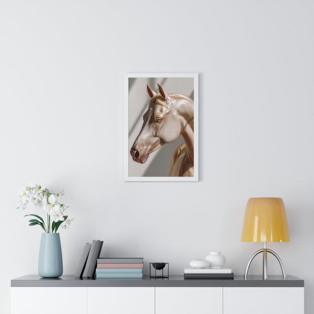 Elegant Horse Framed Poster, Art Decor, Animal Wall Art, Horse Lover Gift, Home Interior, Equine Photography