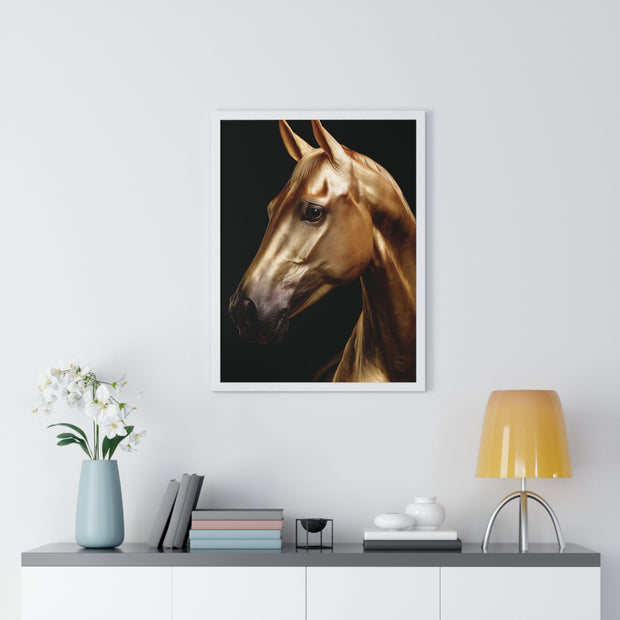 Majestic Horse Framed Wall Art, Equestrian Decor, Equine Art Print, Home Decor Gift, Animal Lovers Wall Hanging