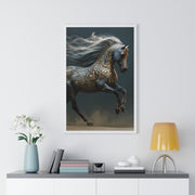 Elegant Horse Art Print, Vertical Framed Poster, Equine Decor, Home Wall Art, Gift for Horse Lovers, Contemporary Art