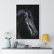 Elegant Horse Portrait Wall Art, Framed Horse Print, Home Decor, Animal Lover Gift, Equine Artwork, Living Room Decoration
