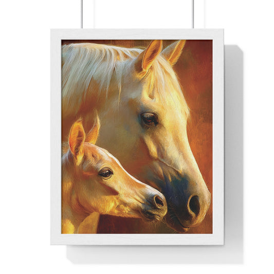 Elegant Horse Art Print, Framed Horse Poster, Equine Wall Decor, Animal Lover Gift, Cozy Home Decoration