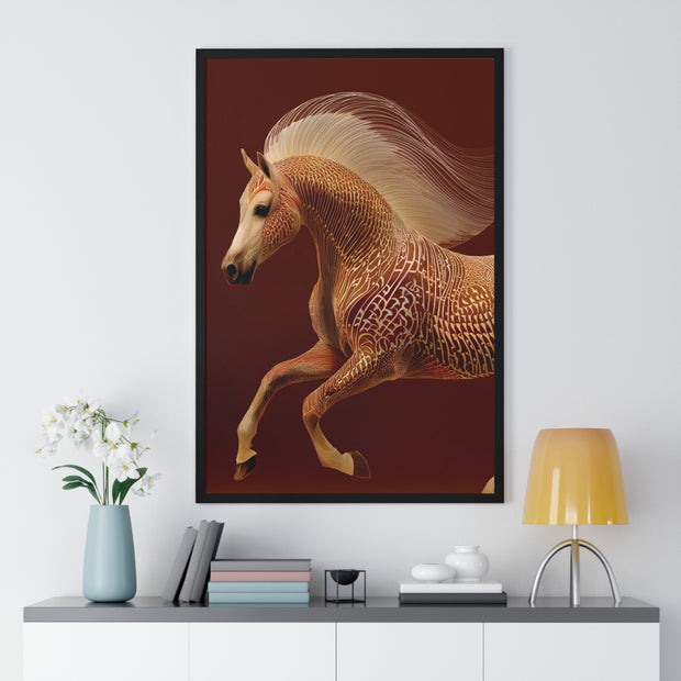 Majestic Horse Art Print, Vertical Framed Poster, Horse Decor, Equestrian Gift, Wall Art for Home, Animal Lover Decoration