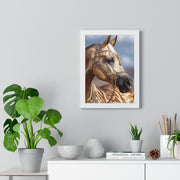 Elegant Horse Portrait Framed Poster, Wall Art Decor, Equestrian Gift, Home Decoration, Living Room Art, Animal Lover's Gift