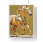 Elegant Horse Art Print, Vertical Framed Poster, Equine Decor, Modern Wall Art, Animal Lover Gift, Home Office Decoration