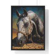 Stunning Horse Art Print, Vertical Framed Poster, Equestrian Decor, Animal Lover Gift, Rustic Home Art, Western Wall Art