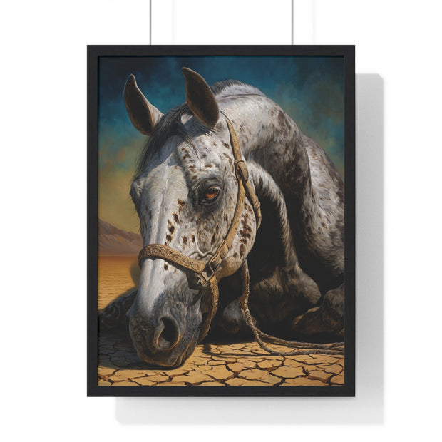 Stunning Horse Art Print, Vertical Framed Poster, Equestrian Decor, Animal Lover Gift, Rustic Home Art, Western Wall Art
