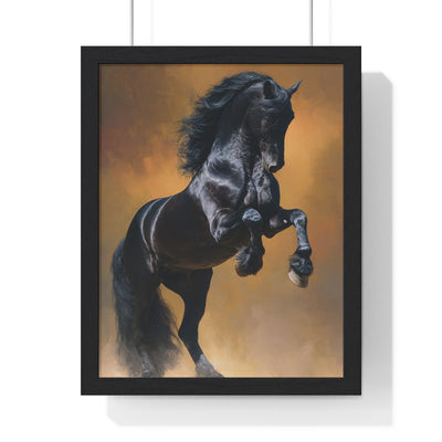 Majestic Horse Vertical Framed Poster, Equestrian Wall Art, Home Decor, Gift for Horse Lovers, Inspirational Art, Horse Photography