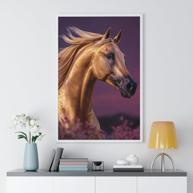 Majestic Horse Framed Poster | Equine Art Print for Home Decor | Ideal Gift for Horse Lovers, Equestrian Decor, Wall Art