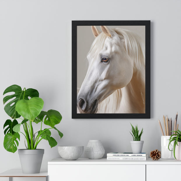 Elegant Horse Portrait Framed Art, Wall Decor, Home Decor, Equestrian Gift, Modern Wall Art