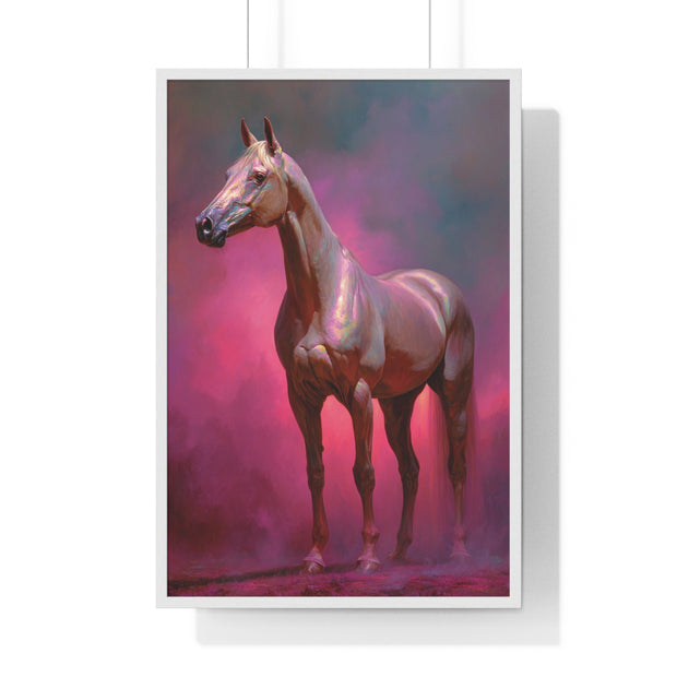 Elegant Horse Wall Art Print, Vertical Framed Poster, Equestrian Decor, Horse Lover Gift, Home Aesthetic, Animal Art