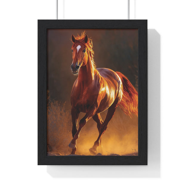 Majestic Horse Framed Poster, Equine Wall Art, Rustic Home Decor, Animal Lover Gift, Equestrian Decor, Farmhouse Wall Art