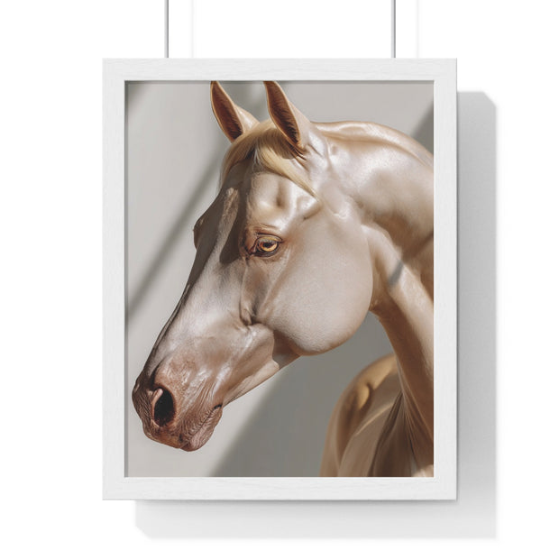 Elegant Horse Framed Poster, Art Decor, Animal Wall Art, Horse Lover Gift, Home Interior, Equine Photography