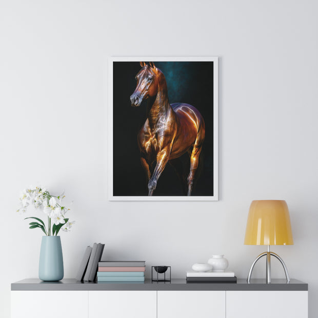 Equine Masterpiece Framed Art Print, Horse Wall Decor, Equestrian Gift, Home Office Art, Equine Enthusiast Decoration