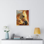 Elegant Horse Art Print, Framed Horse Poster, Equine Wall Decor, Animal Lover Gift, Cozy Home Decoration