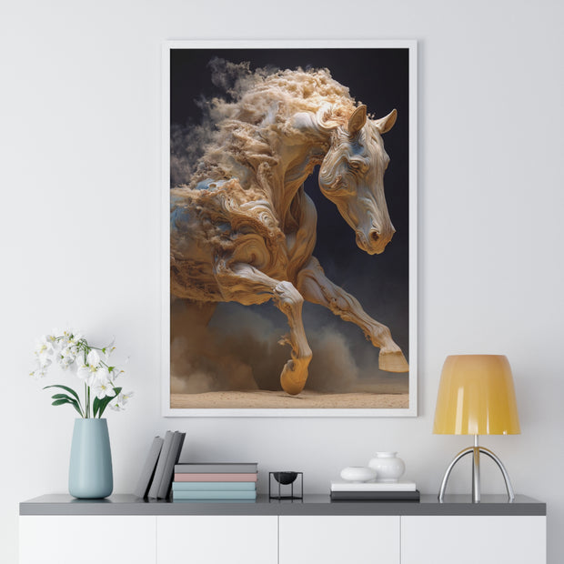 Stunning Horse Art Print, Vertical Framed Poster, Home Decor, Equestrian Gift, Wall Art