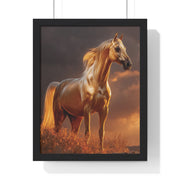 Majestic Horse Vertical Framed Poster | Equestrian Art | Home Decor | Art Print for Horse Lovers | Gift for Animal Enthusiasts