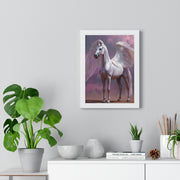 Majestic Winged Horse Wall Art, Fantasy Home Decor, Gift for Animal Lovers, Dreamy Artwork, Enchanted Living Room Accent