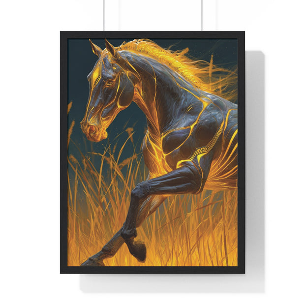 Majestic Horse Framed Art Print | Equestrian Decor, Horse Lover Gift, Wall Art for Home, Unique Horse Artwork, Animal Print