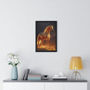 Majestic Horse Vertical Framed Poster | Horse Decor, Animal Art, Wall Art, Equestrian Gift, Nature Decor