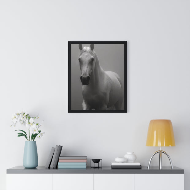 Elegant Equine Wall Art Decor, Black and White Horse Poster, Modern Home Decoration, Animal Lover Gift, Equine Photography Print