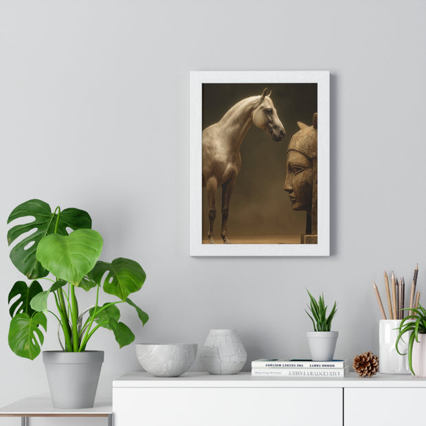 Elegant Equine Art Poster, Horse Wall Decor, Framed Horse Photography, Animal Lover Gift, Home Office Art, Equestrian Decor