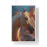 Majestic Horse Vertical Framed Poster | Elegant Horse Wall Art, Home Decor, Equine Lover Gift, Nature-Inspired Decoration, Animal Art Print