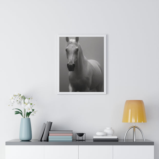 Elegant Equine Wall Art Decor, Black and White Horse Poster, Modern Home Decoration, Animal Lover Gift, Equine Photography Print