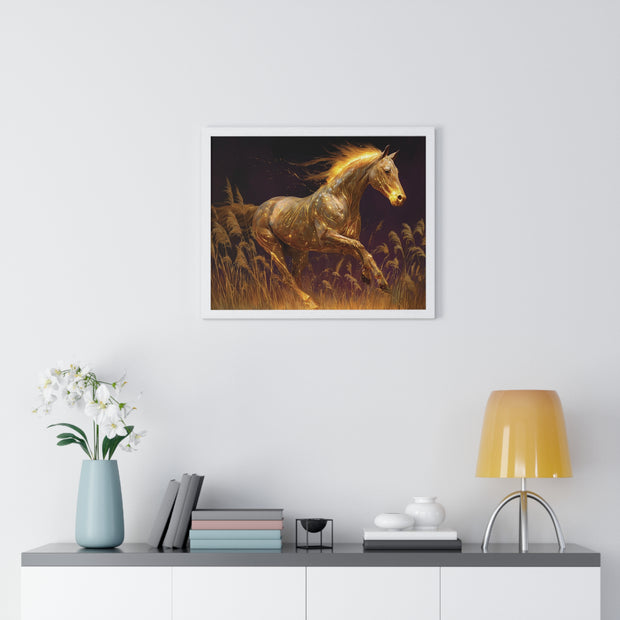 Majestic Horse Framed Art Print, Bohemian Home Decor, Horse Lover Gift, Equine Wall Art, Nature Poster, Ranch Decor