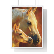 Elegant Horse Art Print, Framed Horse Poster, Equine Wall Decor, Animal Lover Gift, Cozy Home Decoration