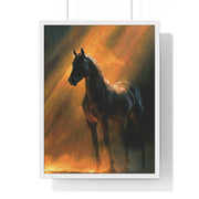 Elegant Horse Wall Art | Framed Poster for Home Decor, Equestrian Gift, Animal Lover Wall Decor, Rustic Decor, Art for Living Room
