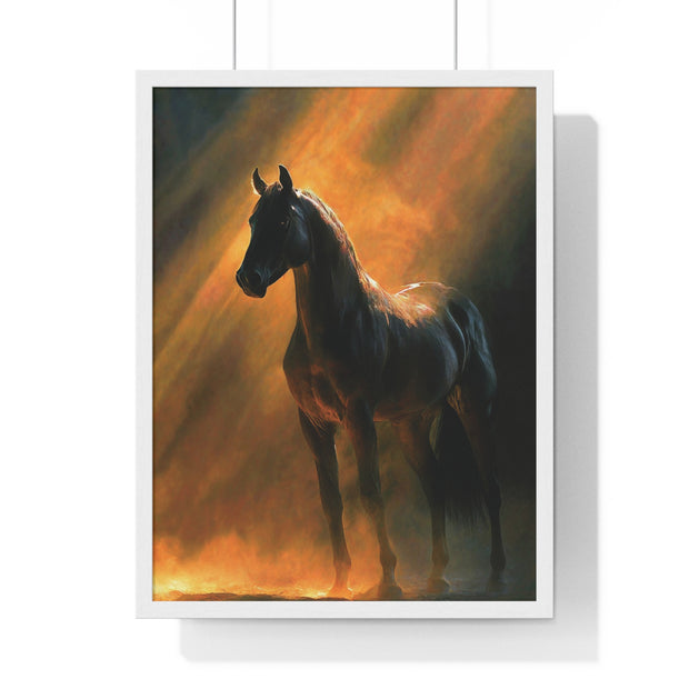 Elegant Horse Wall Art | Framed Poster for Home Decor, Equestrian Gift, Animal Lover Wall Decor, Rustic Decor, Art for Living Room