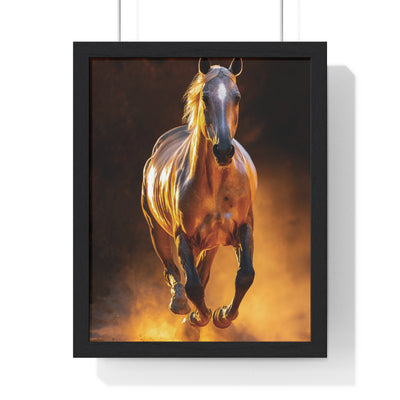 Majestic Horse Framed Poster - Equestrian Art, Horse Lover Gift, Home Decor, Animal Lover Wall Art, Rustic Style