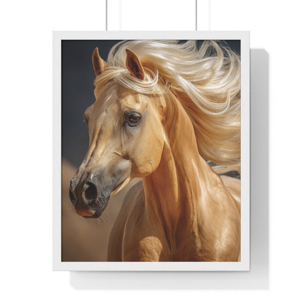 Majestic Horse Vertical Framed Poster, Animal Wall Art, Home Décor, Equestrian Gifts, Nature Lover Print, Office Decoration