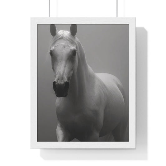Elegant Equine Wall Art Decor, Black and White Horse Poster, Modern Home Decoration, Animal Lover Gift, Equine Photography Print