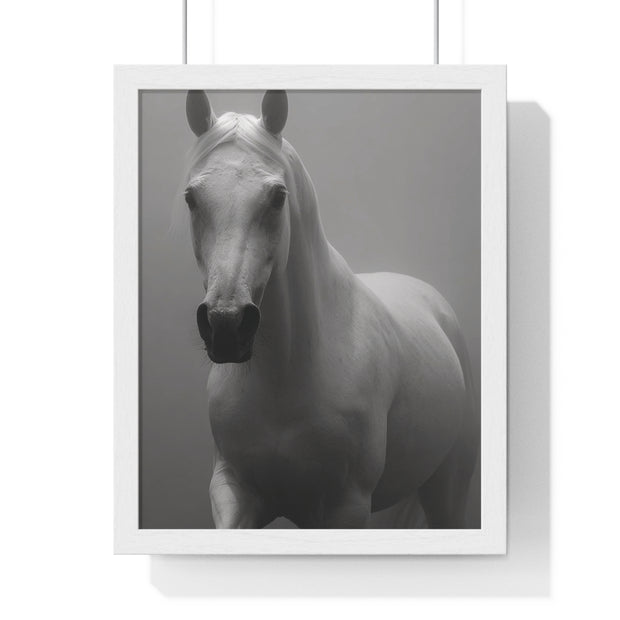 Elegant Equine Wall Art Decor, Black and White Horse Poster, Modern Home Decoration, Animal Lover Gift, Equine Photography Print